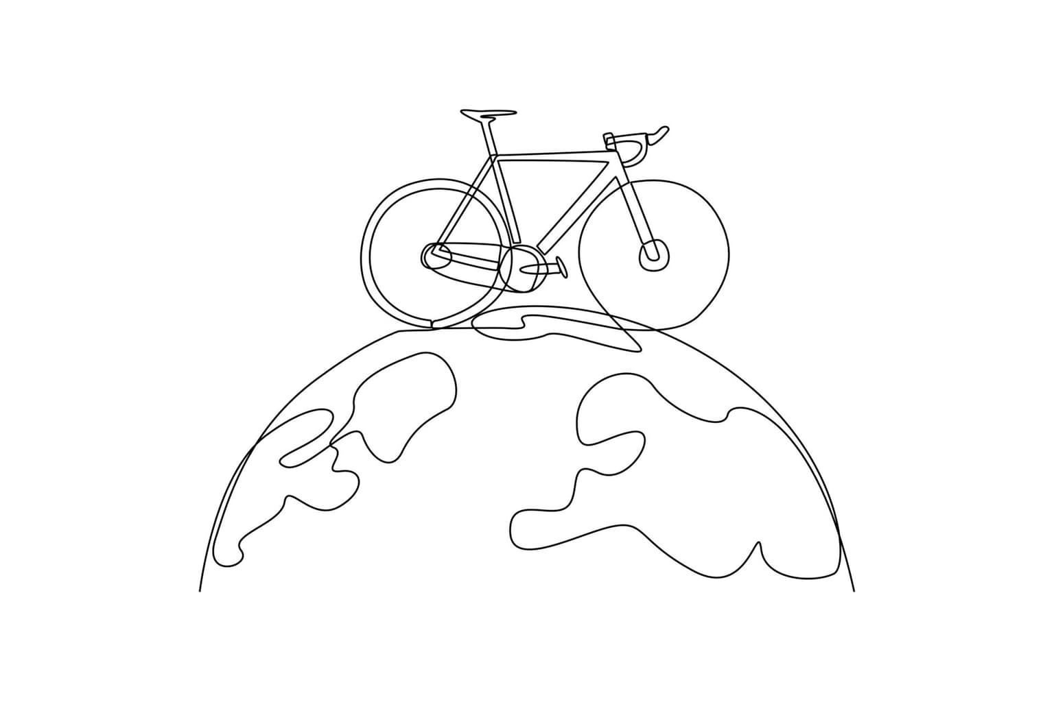 bicycle single continuous line image